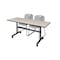 Kobe Rectangle FlipTop Table, 60" W, 29" H, Laminate Top, Maple MKFT6030PL44GY - alternate 1